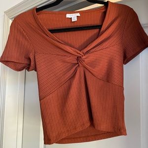 Top shop rust crop top